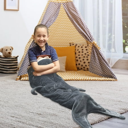 UPC: 0841700213679 | Bed Bath & Beyond Shark Kids Weighted Throw Blanket  5 lb  Grey