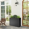 thumbnail image 5 of Datingday Heavy Duty Tall Black Metal Planter Box with Removable Shelves, 36"L x 12"W x 26"H, Raised Metal Garden Bed,Outdoor Indoor Rectangular Garden Planter for Patio, Porch, Yard, 5 of 6