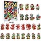 thumbnail image 3 of Calendario de Adviento de Vacaciones de Festivales 2024, Calendario Navideño de 24 Días con Colgante y Gorros de Papá Noel, Adornos Navideños 2D para Fiesta de Navidad., 3 of 7