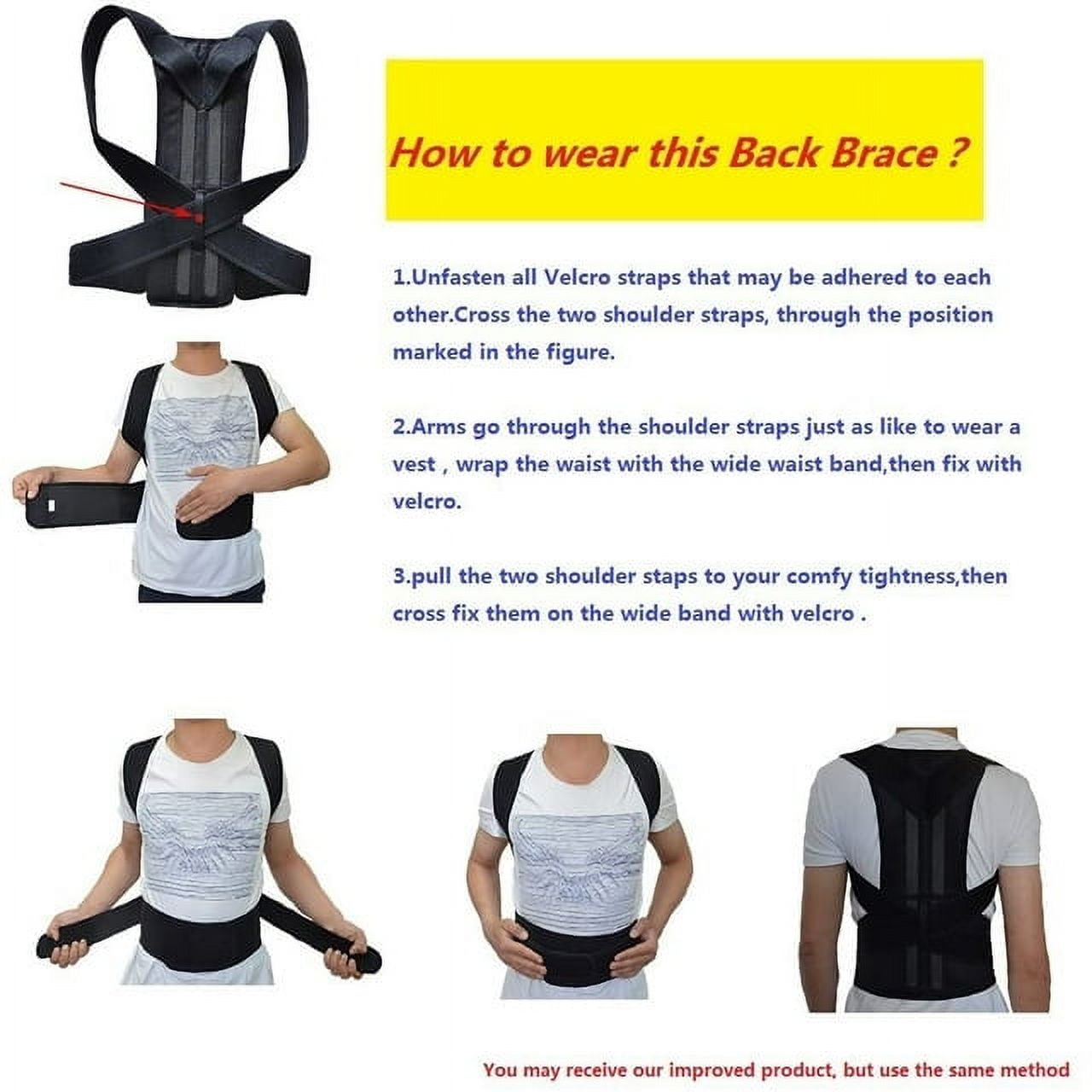 Aofit Posture Corrector Back Brace for Men and Women, New Version Lumbar Support for Posture Improving and Pain Relief