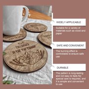CCOCC Wood Burning Pen Kit with 3 Reusable Stencils - DIY Wood Burning Marker & Pyrography Tool for Beginners, Leather, Paper - Creative Gifts for Woodworking Hobbyists