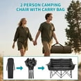 thumbnail image 3 of Bronkige Double Camping Chair for 2 Person - Oversized Padded Folding Loveseat - Portable Camping Couch Heavy Duty Lawn Chairs for Outdoor Beach - Support 500LBS, 3 of 7