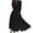 Black, variant on IROINNID Semi Formal Dress for Women Long Sleeve A-Line Dress Loose Fit Solid Color Elegant V-neck Dress,Black