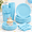 Light Blue-50 SET, variant on 250red Plastic Party Plates And Napkset For Birthday Mas