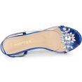 thumbnail image 4 of Women's Clear Slingback Rhinestone Heels Sandals Blue US 7/UK 5/EU 38, 4 of 6