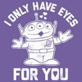 thumbnail image 2 of Junior's Toy Story Alien I Only Have Eyes for You  Graphic Tee Purple Small, 2 of 3