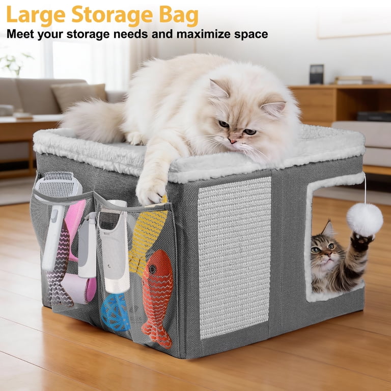 Foldable Cat Cube with Cooling Mat and Scratch Pad photo 8
