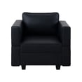 thumbnail image 4 of Naomi Home Sarah Contemporary DIY Sofa Collection-Color:Black,Fabric:Air Leather,Style:Accent Chair, 4 of 8