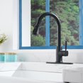 thumbnail image 3 of Boyel Living 3-function Kitchen Faucet with Pull Down Spout,Single Handle Kitchen Sink Faucets with Base Plate in Matte Black, 3 of 9