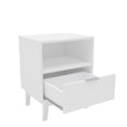 thumbnail image 5 of Polifurniture Victoria Modern 1 Drawer Nightstand with Open Shelf, White, 5 of 11