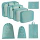 thumbnail image 1 of Cubos de embalaje para viajar, juego de 8 cubos de viaje, organizador de maleta plegable, bolsa de almacenamiento de equipaje ligera, 1 of 5