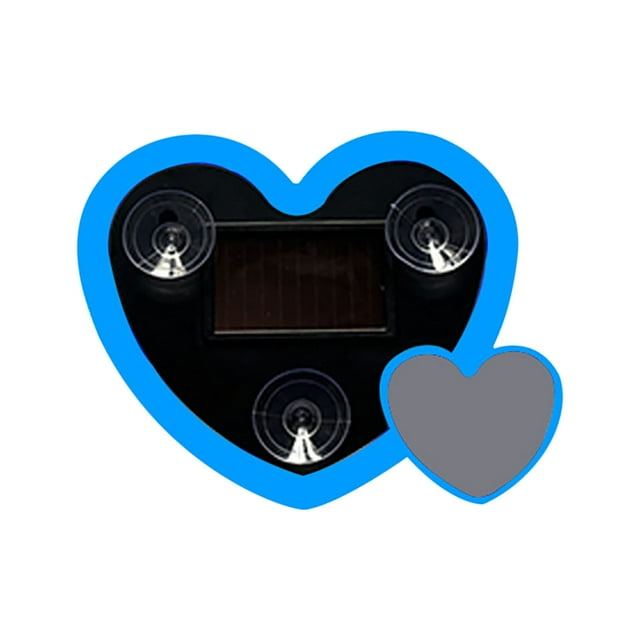 B Car Solar Powered Window Decoration Light With Double Heart Shape, Acrylic Material And Usb Charging For Interior Car Decor And Gift, 6X4X1In 0.3Lb