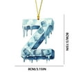 thumbnail image 3 of JeashCHAT 26 Initial Letter Christmas Ornaments, Personalized Christmas Initial Ornaments Acrylic Pendant Christmas Tree Hanging Decorations Xmas Gifts, 3 of 7