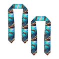 thumbnail image 2 of Zufioo Underwater Fish Turtle Print Graduation Shawl Ribbon, Graduation Ribbon for Male and Female Graduates-Flattened, 2 of 7