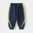 thumbnail image 5 of NOLDARES Toddler Boys Outfit Set Long Sleeve Printed Crewneck Cotton T-Shirt Jogger Pants Soft Warm Fall Winter 2 Piece Clothes Size:4-5 Y,Navy, 5 of 8