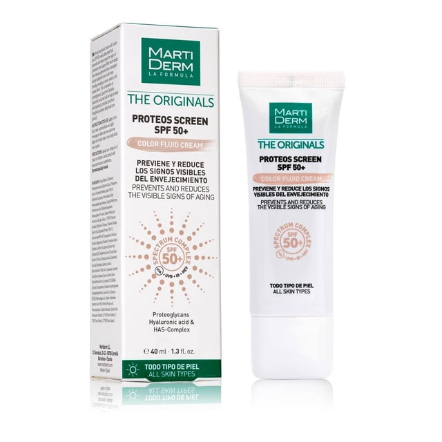 Crema Antiedad MartiDerm Proteos Screen SPF 50+ Color rápida absorción