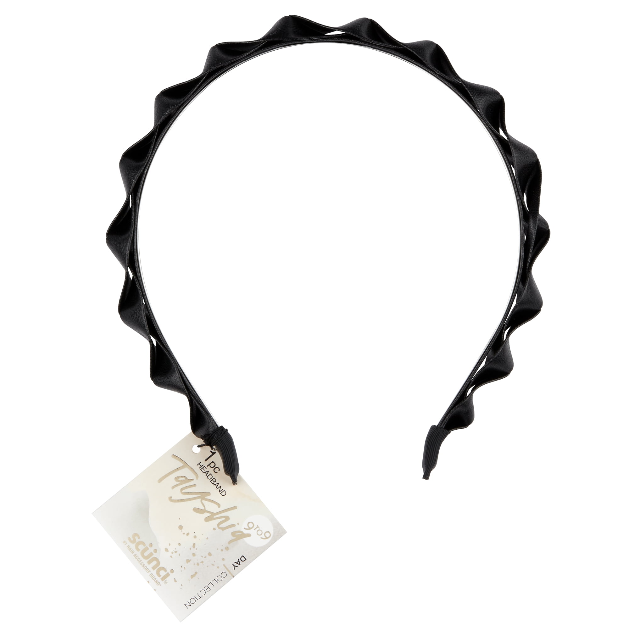 Tayshia by Scunci Twisted Faux-Leather No-Squeeze Fashion Headband