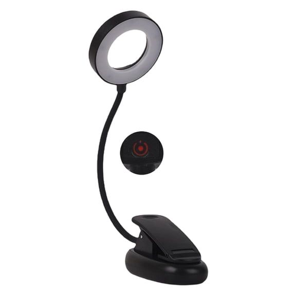 3 Color Adjustable LED Clip on Desk Lamp With Magnifier Portable LED Night Light Study Lamp For Book Reading