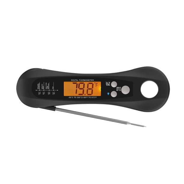 Maojin Instrumento plegable para horno de barbacoa, resistente al agua y a altas temperaturas, para medir la temperatura de los alimentos