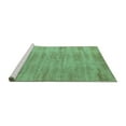 thumbnail image 2 of Ahgly Company Machine Washable Indoor Rectangle Abstract Turquoise Blue Modern Area Rugs, 2' x 4', 2 of 4