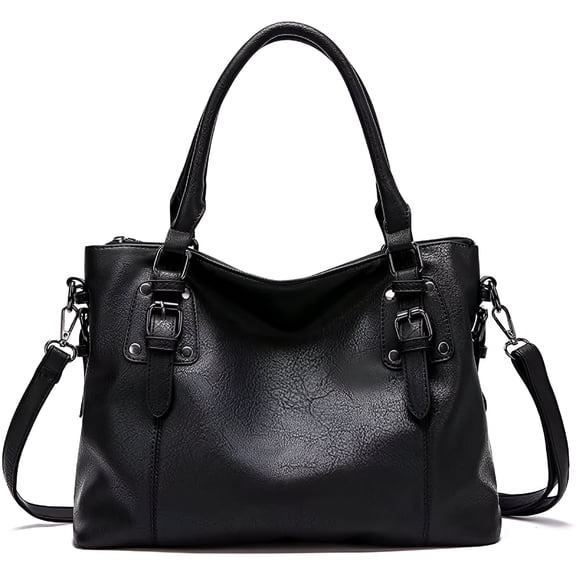 TELOLY Tote Bag for Women Top Handle Handbag Large Capacity Shoulder Bag Pu Leather Crossbody Bag Retro Satchel Purse