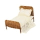 thumbnail image 3 of Muebles de casa de muñecas a escala 1/12, cama, muebles en miniatura, juguete de simulación para decorar. Encaje blanco crema, 3 of 9