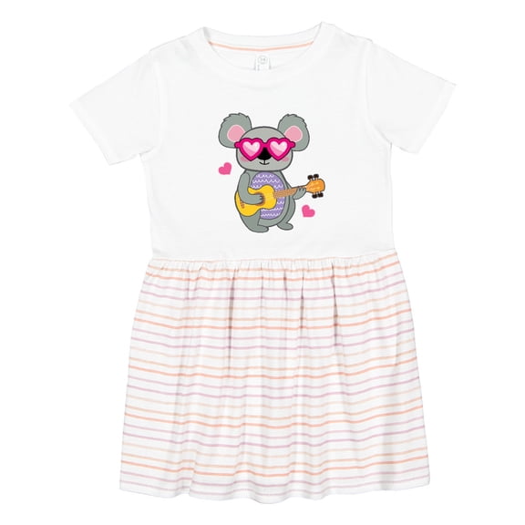 Inktastic Koala Cute Girls Guitar Girls Toddler Dress