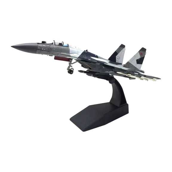 Exquisite Russian SU35 Fighter Model Airplane for Display 1:100 Scale Diecast Alloy Replica for Collector's Shelf