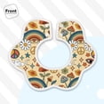 thumbnail image 3 of Bingfone Mushrooms And Rainbows Peace Soft Bibs For Baby Boy Girl 360 Rotate Petal Absorbent Bibs Washable For Drooling Teething, 3 of 9