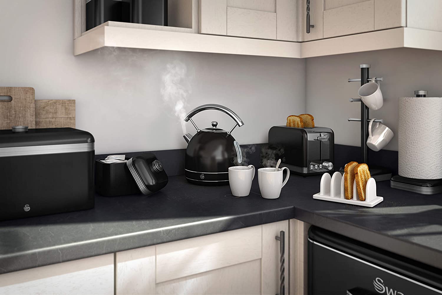 Swan retro grey kitchen roll deals holder