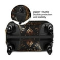thumbnail image 4 of Daiia Gold Pattern Black Skull Luggage Cover, Thickened Washable Travel Luggage Covers, Elastic Unique Baggage Covers for 18-20 inch Luggage-Medium, 4 of 9
