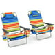 Patiojoy 2 Pack de Chaise de Plage Pliante Chaise de Randonnée Portable avec Porte-Gobelet Sac de Rangement pour Extérieur Jaune – image 1 sur 10