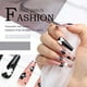 thumbnail image 4 of Lindas uñas largas prensadas en ataúd, diseño de uñas postizas negras brillantes, lazo de flores, punta de uñas postizas francesas, zapatos de ballet, cubierta completa, palo sintético de Halloween para damas y niñas, 24 piezas ER, 4 of 5