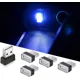 thumbnail image 1 of Kit de 5 luces LED azules para ambiente interior de coche, miniiluminación enchufable de 5 V para coches, portátiles y puertos USB., 1 of 5