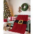 thumbnail image 2 of Yellow Black Flannel Blanket for Bed,Travel and Camping, Santa Claus Belt Christmas Red Super Soft Cozy Blanket for All Seasons 60"x80", 2 of 6