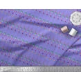 thumbnail image 2 of Soimoi Purple Japan Crepe Satin Fabric Arrows Arrow Printed Fabric 1 Yard 42 Inch Wide, 2 of 3