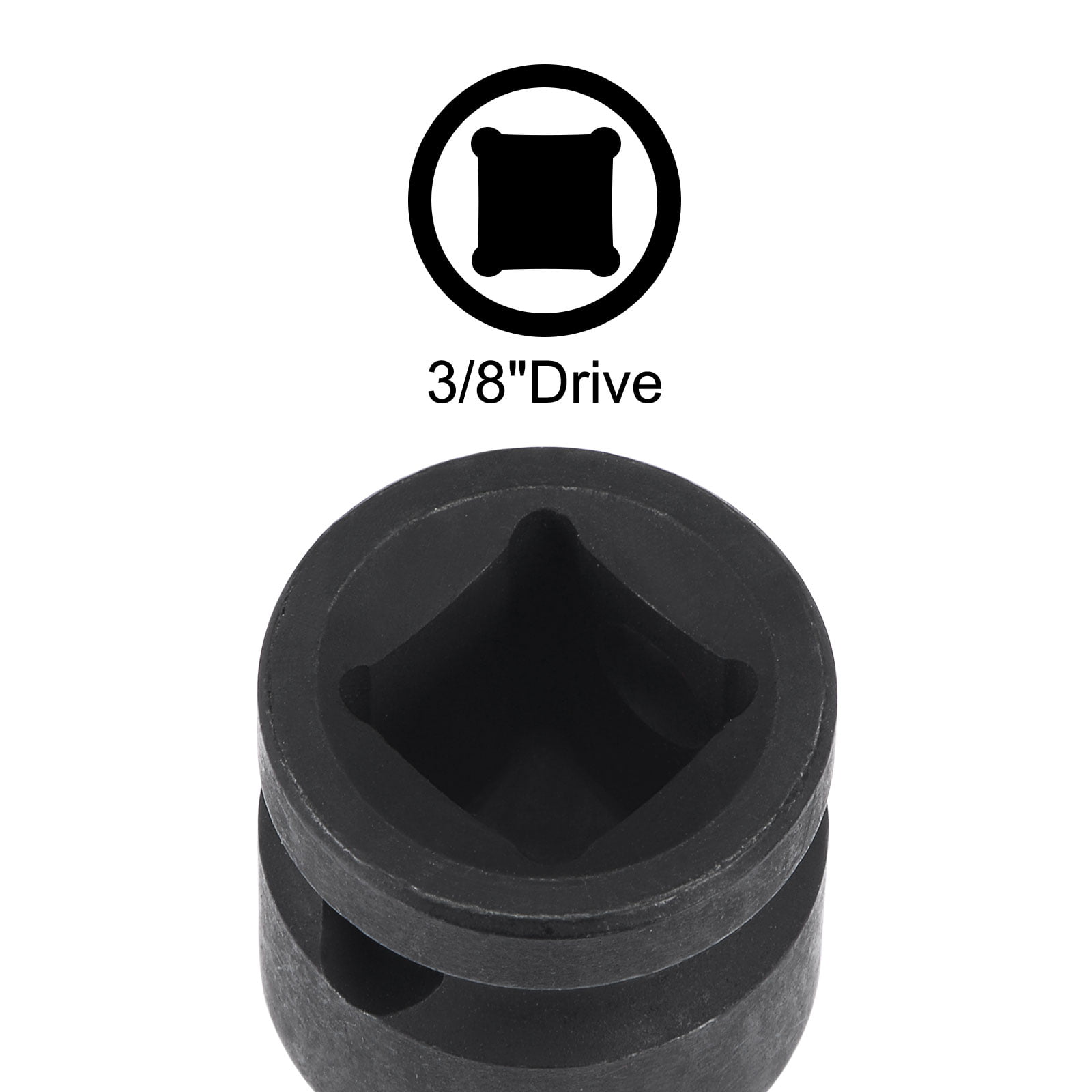 uxcell 3/8 Drive Impact Triple Square Spline Bit Socket Set M5 M14 CR-MO 7-Piece Metric 60mm Length