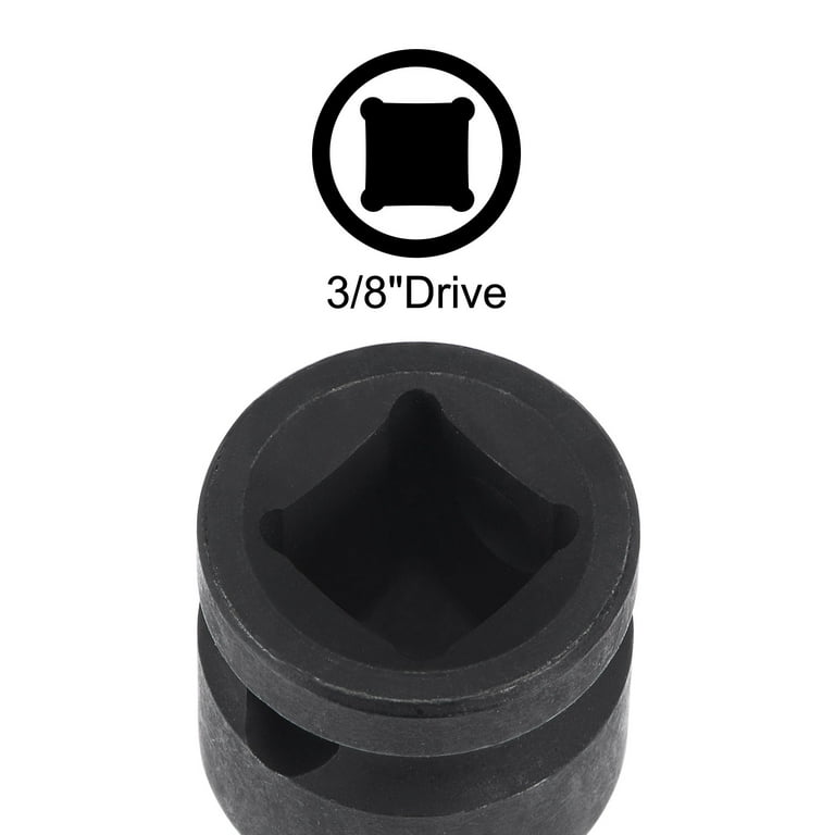 M12 Triple Square Impact Spline Bit Socket, 0.472 in métrico 12-Inch