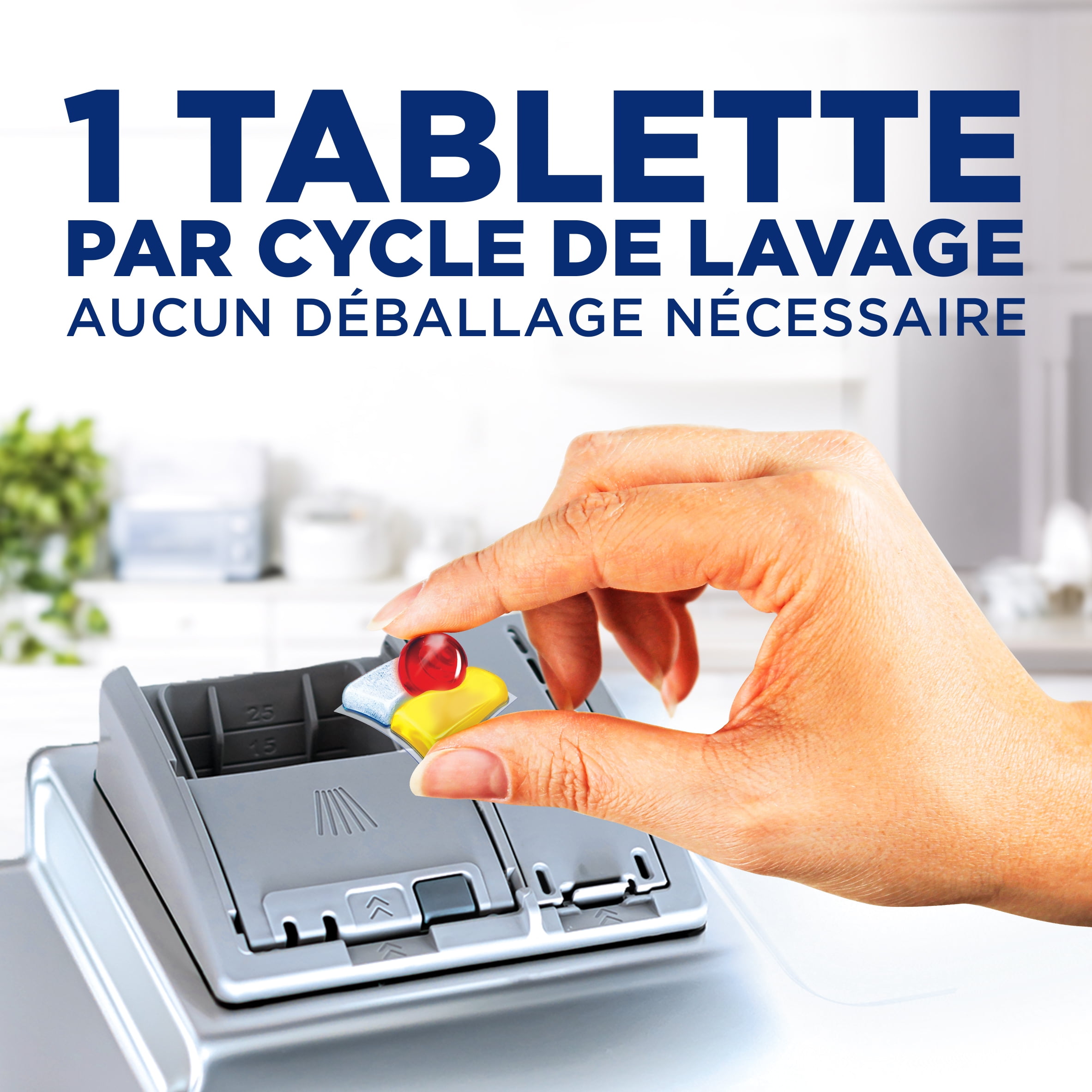 Finish® Quantum Ultimate® Lemon Lessive en dosettes pour lave-vaisselle, pas besoin de pré-sinse, pour un nettoyage en profondeur et une brillance étincelante, 72 comprimés