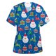 thumbnail image 4 of Puntoco Blusa de manga corta con cuello en V para mujer Uniforme de trabajo Navidad con bolsillos Blusa Puntoco Puntoco-228, 4 of 7