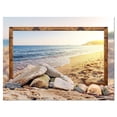 thumbnail image 2 of Framed Effect Beach Rocks - Seashore Canvas Art Print, 2 of 3