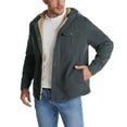 thumbnail image 6 of HOOMEUMY Mens Fleece Lined Jacket 2025 Trendy Classic Solid Coat Crew Neck Jacket Thicken Design Casual Workout Long Sleeve Clothes Fashion Gray XL, 6 of 8