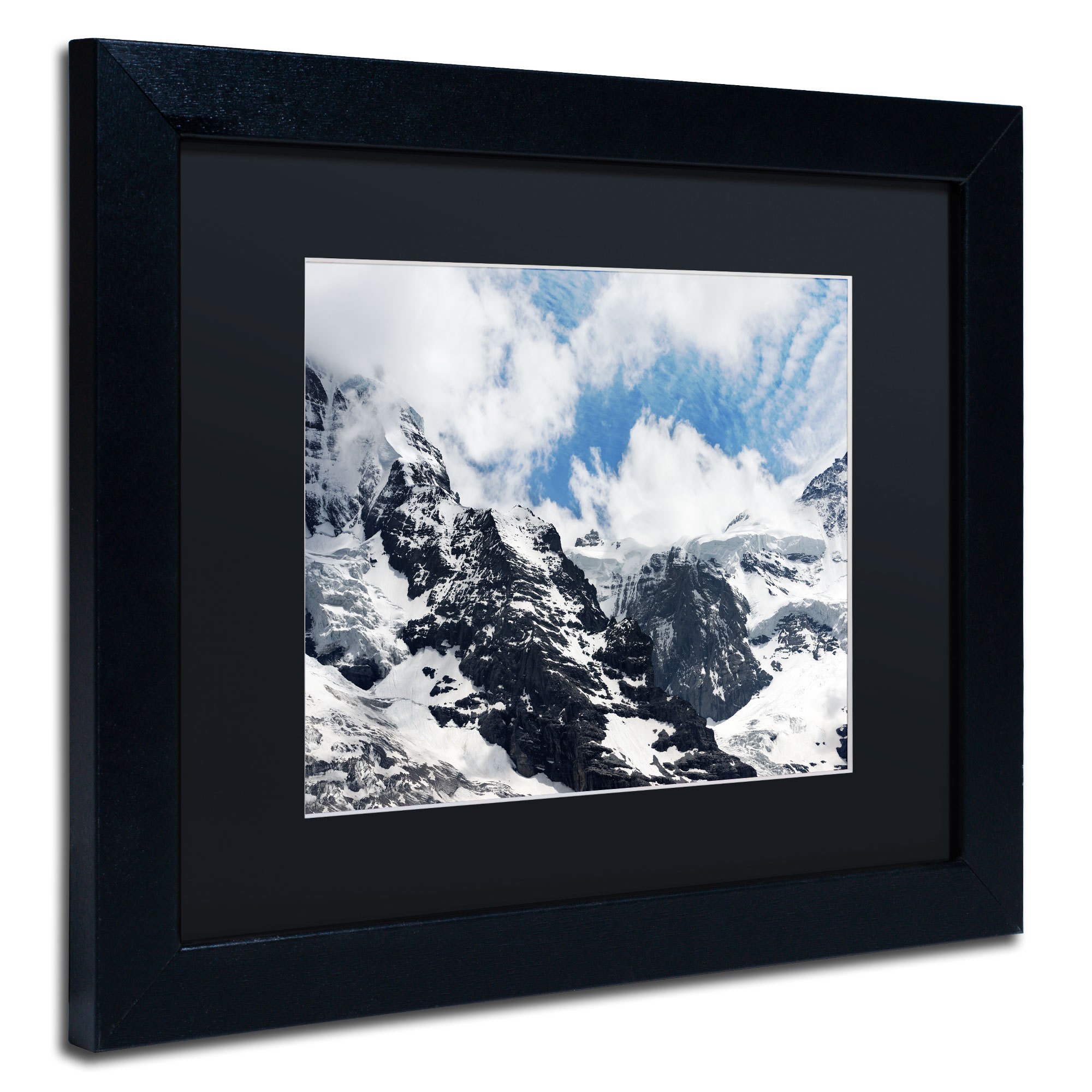 Trademark Fine Art "Jungfraujoch Switzerland" Canvas Art by Philippe Sainte-Laudy, Black Matte, Black Frame