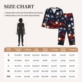 thumbnail image 5 of Uemuo Red Blue White Stars Pattern Womens Pajama Sets,PJ Set for Women,Pajamas for Women Logo,Long Sleeve Pajama Set for Women,Soft Long Sleeve Top With Pants-Small, 5 of 9