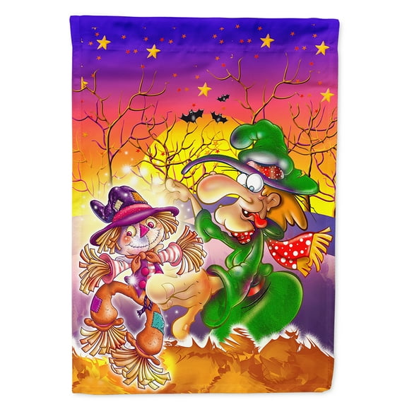 Carolines Treasures APH5129CHF Witch Voodoo Scarecrow Halloween Flag Canvas House Size Large multicolor