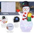 thumbnail image 4 of Costway 5 Pi de Hauteur Snowman Gonflable avec Lumières LED Colorées Intégrées, 4 of 10