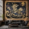 thumbnail image 6 of Ocean Waves Mythical with Creature Resembling Scaled Unicorn, Mystical Fantasy for Space Lovers, Galaxy Room Decor, Housewarming Gift, Tapestry Wall Hanging for Bedroom and Dorm, 6 of 7