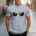 thumbnail image 2 of UVEASISHA Mens Short Sleeve Funny Tshirts Eye Design Graphic Tee Fashion Hipster T-Shirts Gray L, 2 of 6