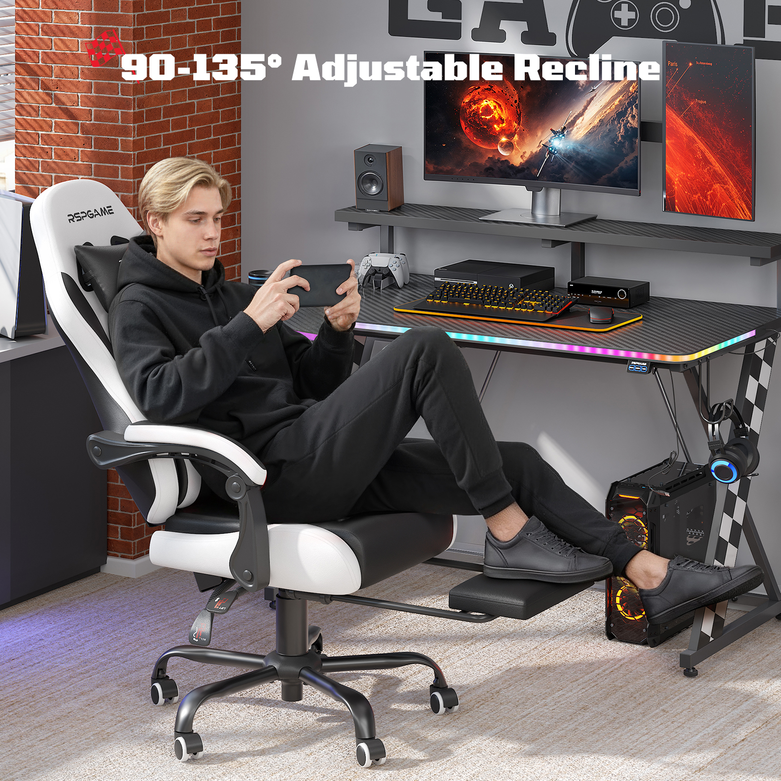 RSPGame Ergonomic Gaming Chair With Pocket Spring Cushion photo 7