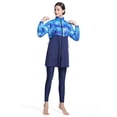 thumbnail image 4 of 4 Piece Swimwear for Women Long Sleeve Rash Guard Swimsuit with Swim Cap Full Coverage Beachwear for Surfing Diving and Holiday Sports, 4 of 8
